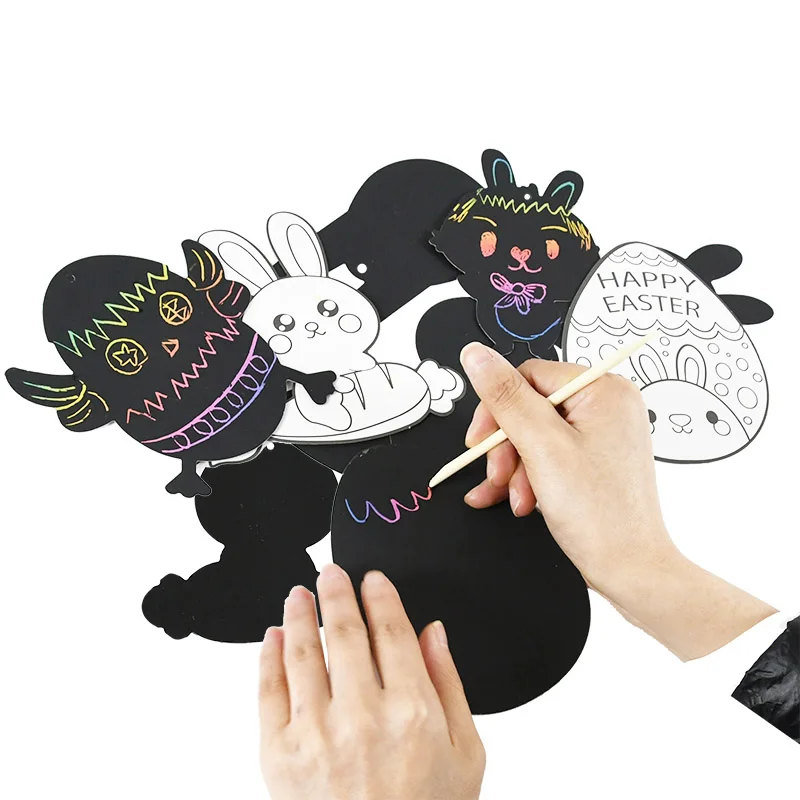 12PCS Scratching Card Rainbow Color Easter Bunny Rabbit Ornaments Scratching Paper Chirldren Drawing Toy Easter Gifts for Kids
12PCS Scratching Card Rainbow Color Easter Bunny Rabbit Ornaments Scratching Paper Chirldren Drawing Toy Easter Gifts for Kids