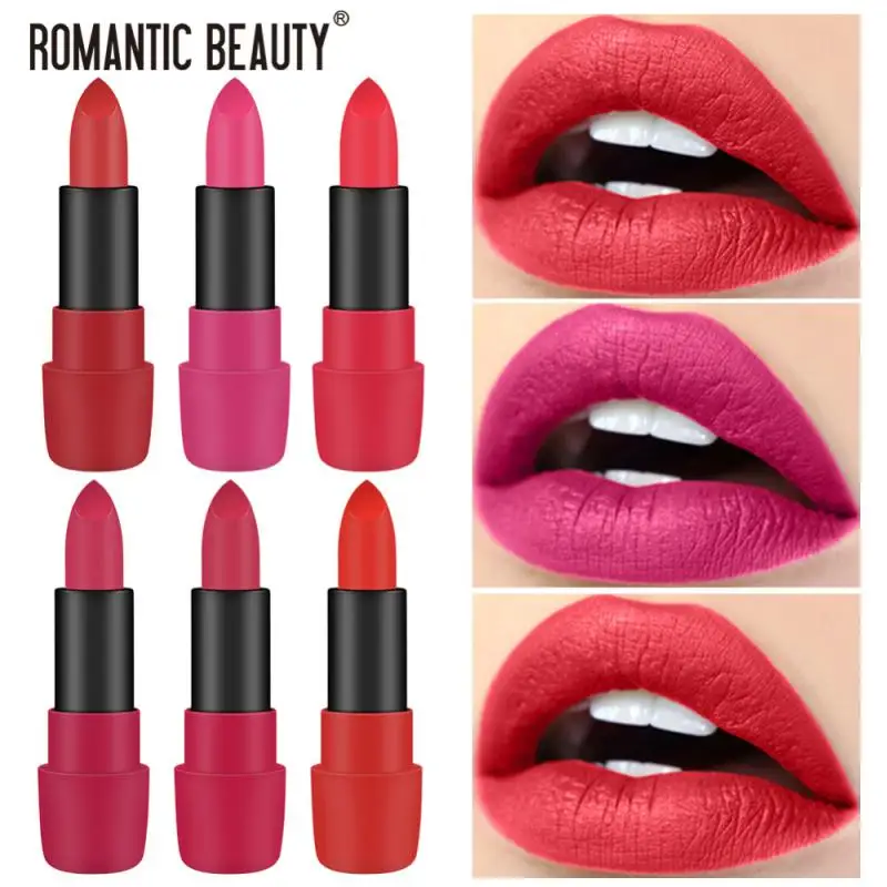 6-color Velvet Matte Lipstick Waterproof Long-Lasting Moisturizing Lip Tint Lipstick Red Sexy Lip Make Up Maquiagem TSLM2
6-color Velvet Matte Lipstick Waterproof Long-Lasting Moisturizing Lip Tint Lipstick Red Sexy Lip Make Up Maquiagem TSLM2