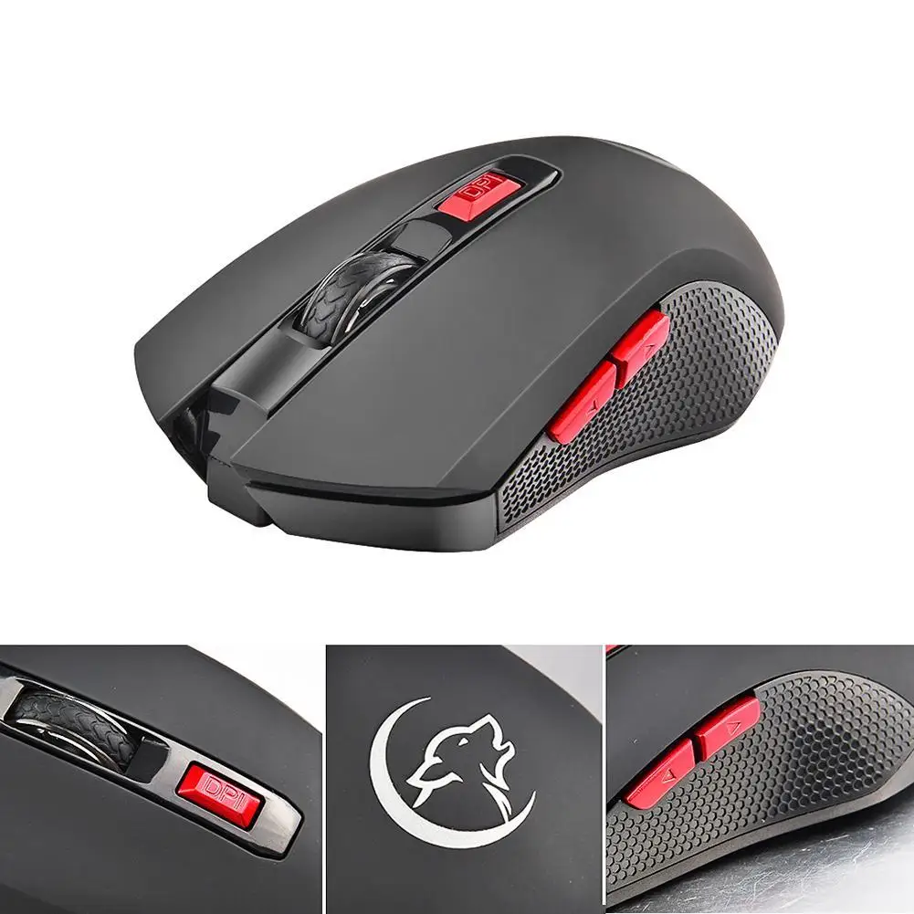 2.4G Wireless Gaming Mouse Ergonomic 2400DPI 6 Buttons Optical Mice with USB Receiver for Tablet Desktop PC
2.4G Wireless Gaming Mouse Ergonomic 2400DPI 6 Buttons Optical Mice with USB Receiver for Tablet Desktop PC