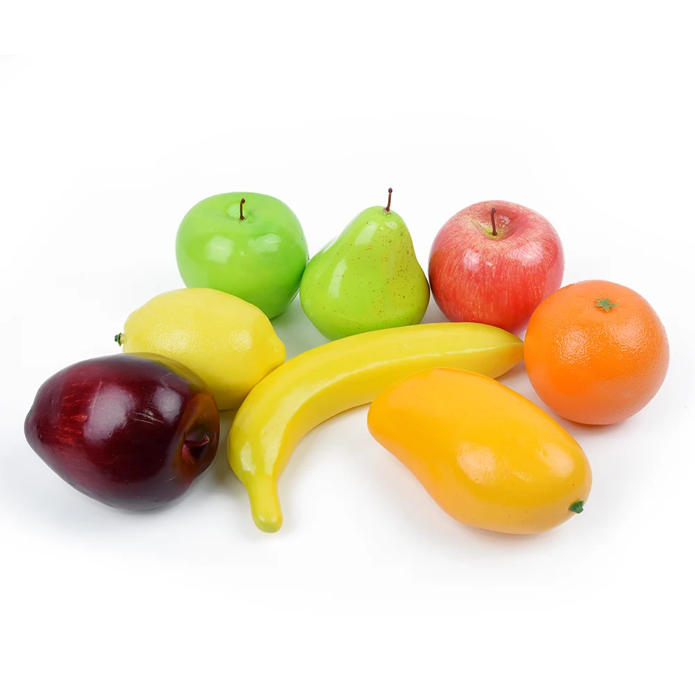 8Pcs Artificial Fruits Plastic Fake Fruit Kitchen Table DIY Home Decoration Fake Banana Apple Orange Photography Props Decor
8Pcs Artificial Fruits Plastic Fake Fruit Kitchen Table DIY Home Decoration Fake Banana Apple Orange Photography Props Decor