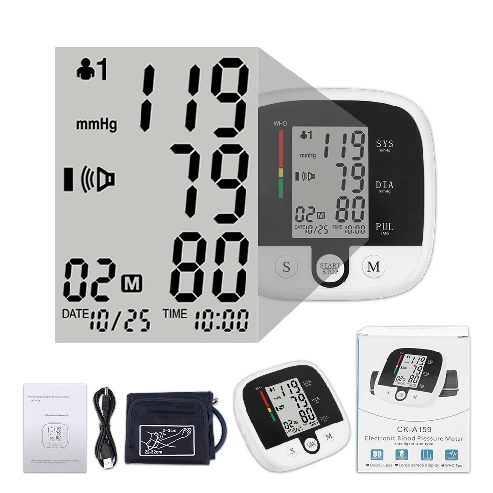 Household Blood Pressure Monitor Upper Arm Electronic Blood Pressure Meter Electronic Sphygmomanometer Tonometer Measure Health
Household Blood Pressure Monitor Upper Arm Electronic Blood Pressure Meter Electronic Sphygmomanometer Tonometer Measure Health
