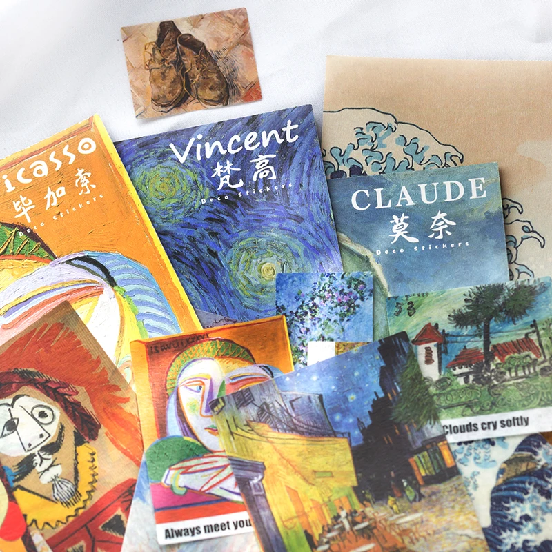 40pcs/pack Art Museum Painting Stickers Vincent Van Gogh Claude Monet Picasso DIY Scrapbooking Bullet Journaling Deco Stickers
40pcs/pack Art Museum Painting Stickers Vincent Van Gogh Claude Monet Picasso DIY Scrapbooking Bullet Journaling Deco Stickers