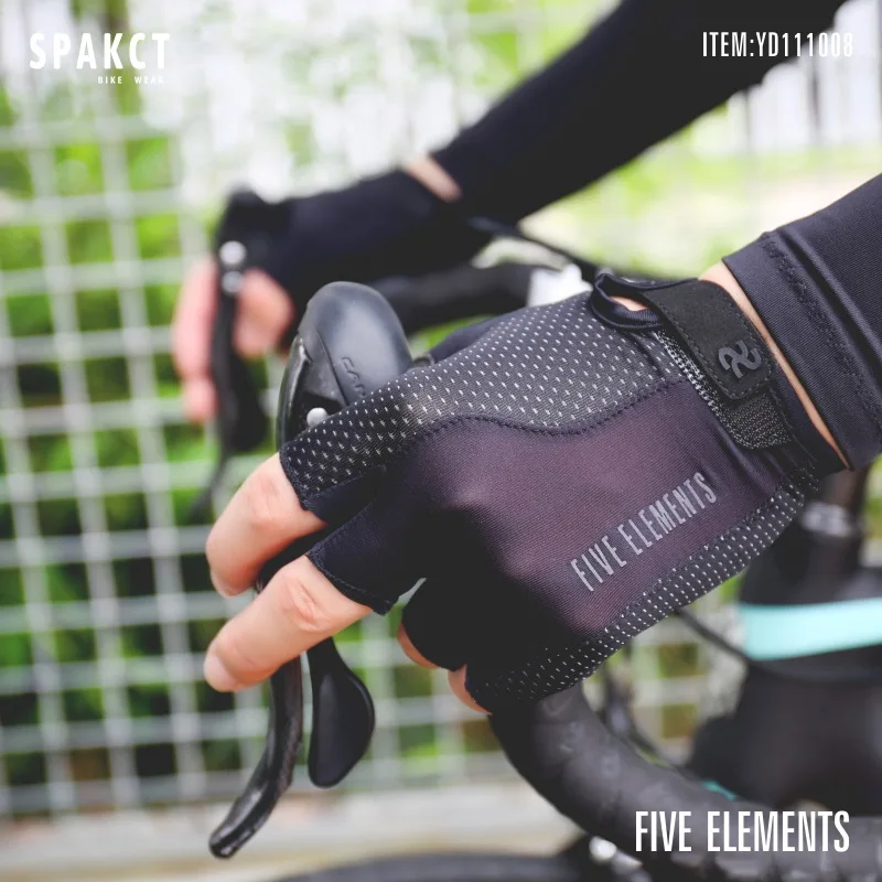 

Spakct Summer Cycling Gloves Silicon Gel Anti-slip Palm Road Bike Riding Gloves Half finger Shock Absorption Bicycle Gloves