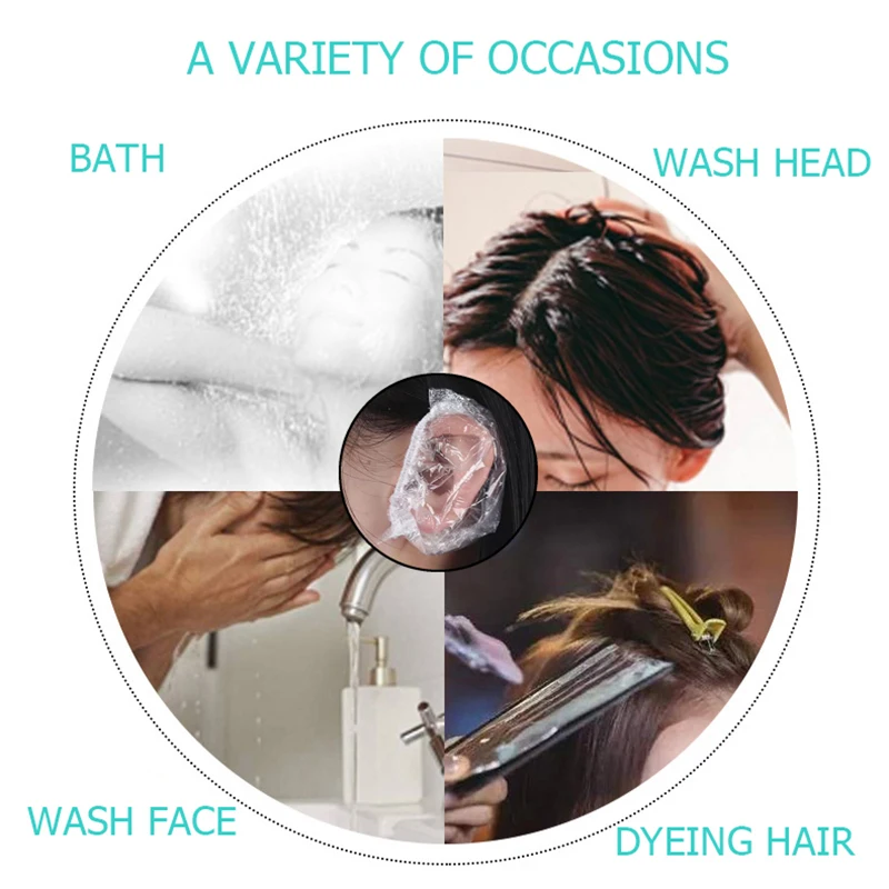 100PCS Ear Protector Covers Plastic Waterproof Ear Protector Cover Caps One-off Earmuffs Shower Hair Dyer Disposable Earmuffs
100PCS Ear Protector Covers Plastic Waterproof Ear Protector Cover Caps One-off Earmuffs Shower Hair Dyer Disposable Earmuffs