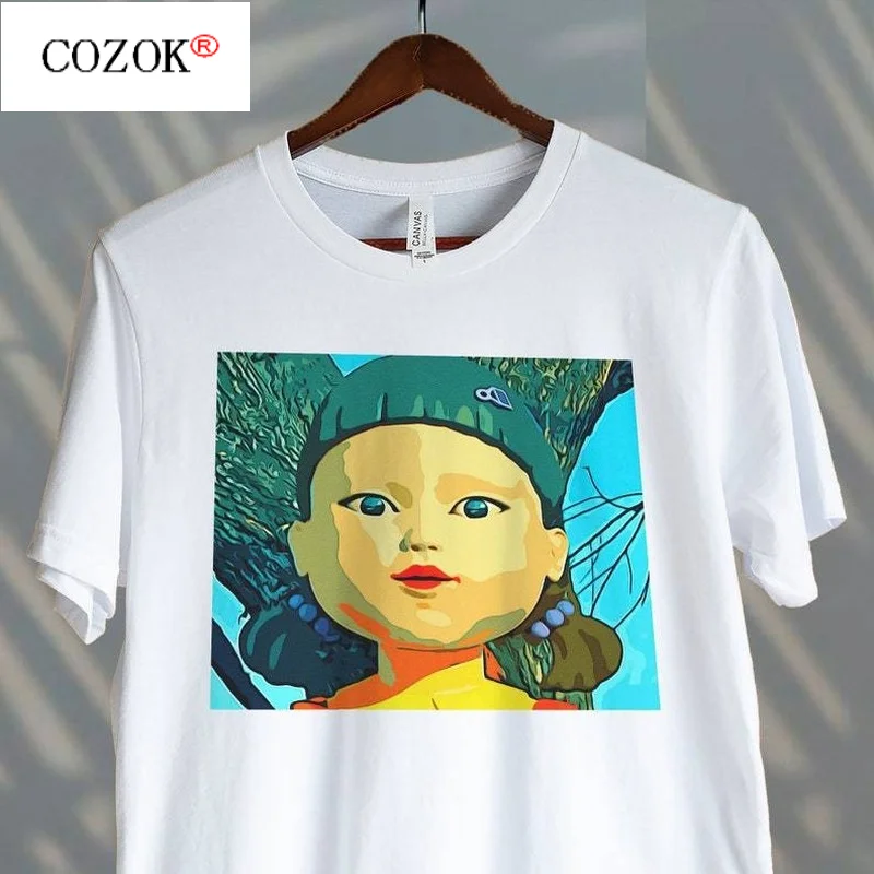Round Six Korean Drama Squid Game Peripheral Print Short Sleeve Turtleneck Round Neck T-Shirt Supports Customized Drawings
Round Six Korean Drama Squid Game Peripheral Print Short Sleeve Turtleneck Round Neck T-Shirt Supports Customized Drawings