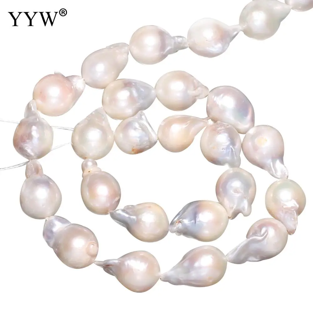 

Cultured Baroque Freshwater Pearl Beads Ethnic 10-11mm Natural White Pearls DIY For Necklace Bracelets Jewelry Making 15 Inch