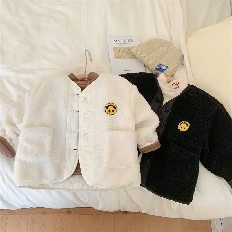 Girls Baby's Kids Coat Jacket Outwear 2021 White Black Thicken Velvet Winter Autumn Top Cotton Cardigan Children's Clothing
Girls Baby's Kids Coat Jacket Outwear 2021 White Black Thicken Velvet Winter Autumn Top Cotton Cardigan Children's Clothing