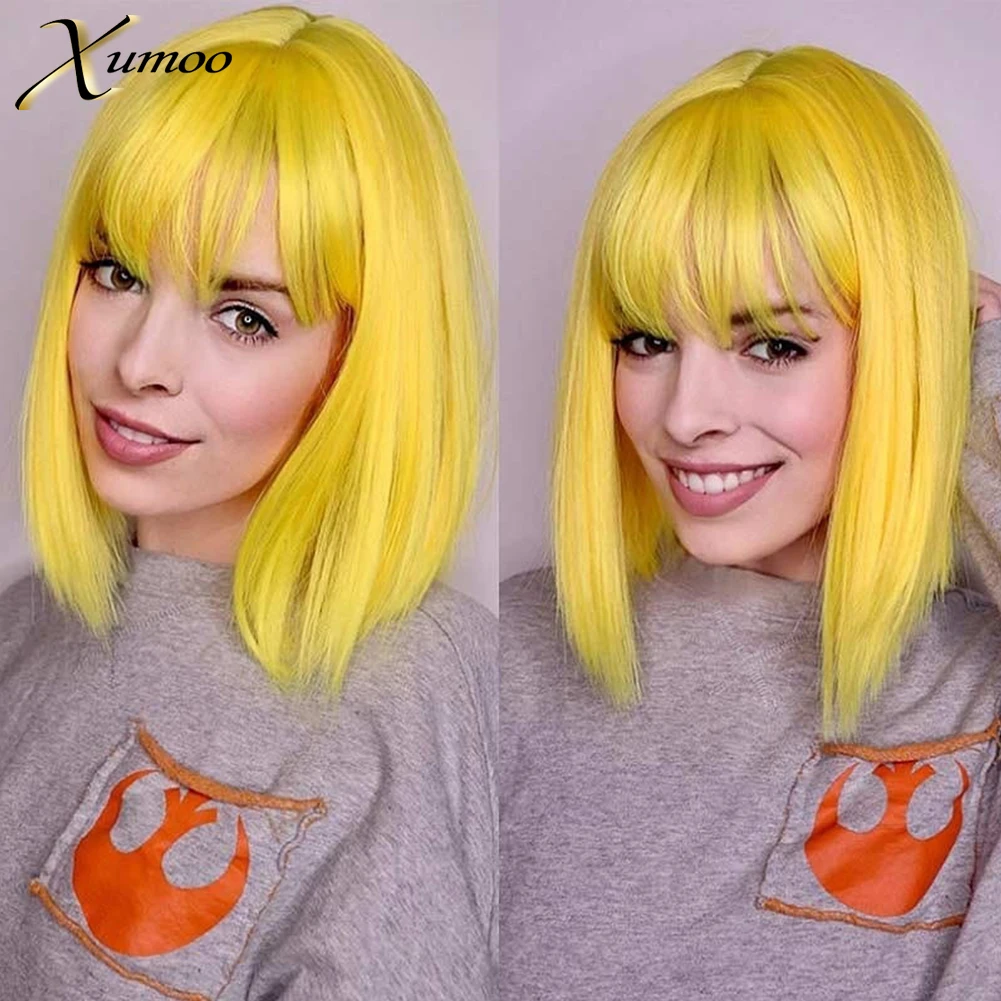 XUMOO Brazilian Virgin Human Hair Cosplay Short Bob Cut Wigs Natural Hairline Lace Front Wigs With Baby Hair For Black Women
XUMOO Brazilian Virgin Human Hair Cosplay Short Bob Cut Wigs Natural Hairline Lace Front Wigs With Baby Hair For Black Women