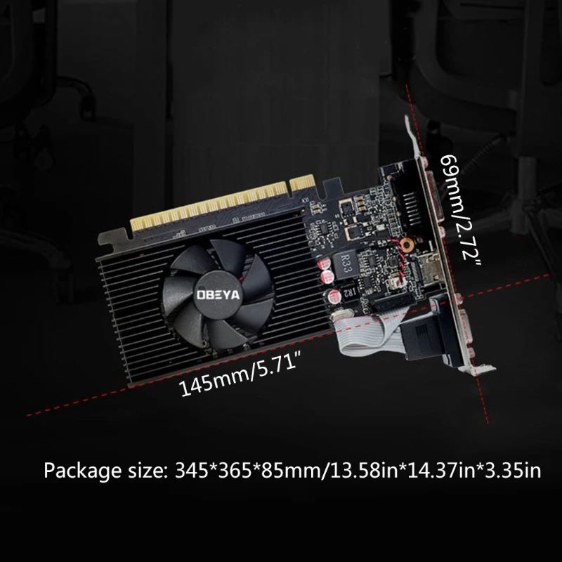 OBEYA GT730 2G 128 бит DDR3 игровая видеокарта независимая HDMI-совместимая с интерфейсом VGA DVI-D с большим вентилятором
OBEYA GT730 2G 128 бит DDR3 игровая видеокарта независимая HDMI-совместимая с интерфейсом VGA DVI-D с большим вентилятором