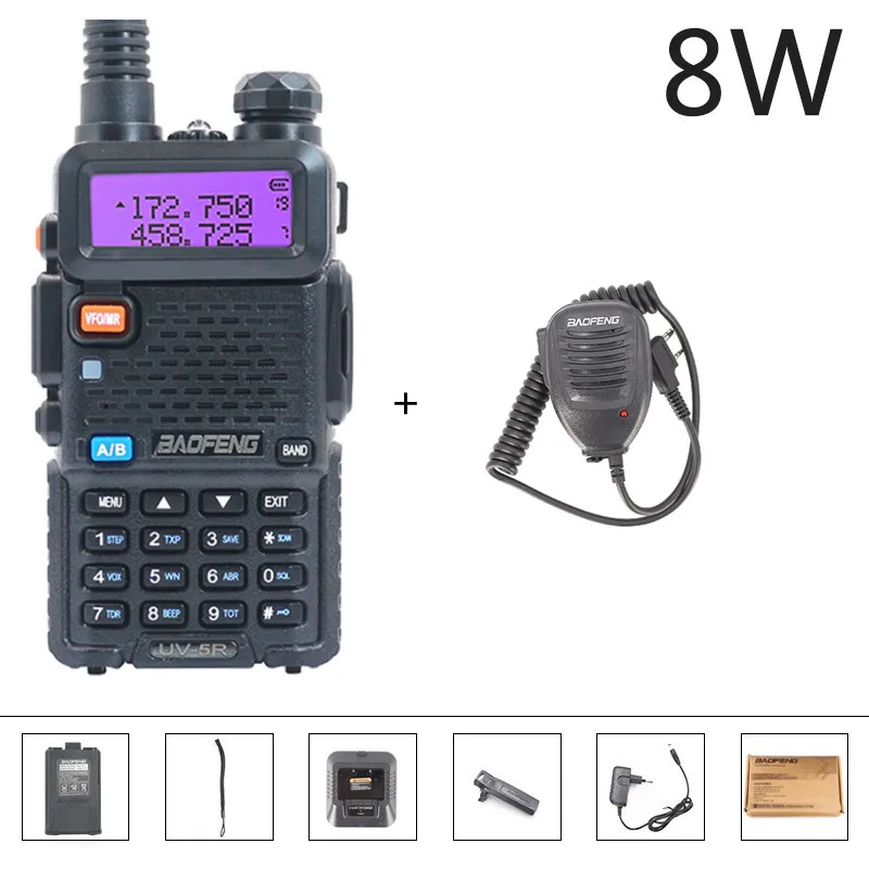 BaoFeng Walkie Talkie UV 5R Two-way dmr CB Ham Radio Station UV-5R Walkie-talkies 5W 8W VHF Receiver UV5R UV 82 UV9R For hunting
BaoFeng Walkie Talkie UV 5R Two-way dmr CB Ham Radio Station UV-5R Walkie-talkies 5W 8W VHF Receiver UV5R UV 82 UV9R For hunting