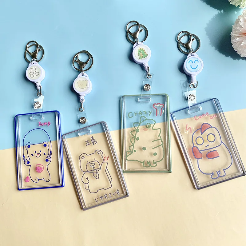 1pc Cartoon Acrylic Transparent Card Cover Hanging Rope Student Bus Card Holder Case Business Credit Bank ID Card Sleeve Protect
1pc Cartoon Acrylic Transparent Card Cover Hanging Rope Student Bus Card Holder Case Business Credit Bank ID Card Sleeve Protect
