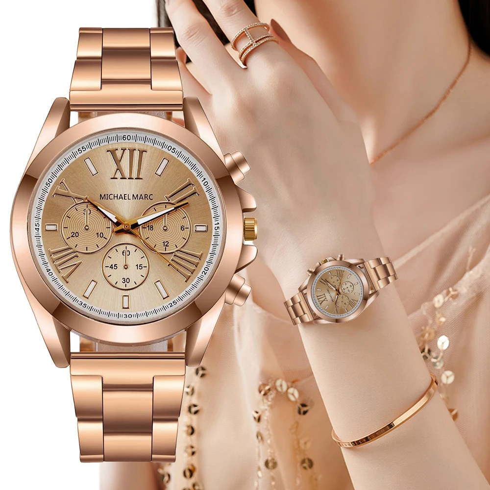 New Brand 2021 Luxury Rose Gold Stainless Steel Fashion Women Watches Ladies Wristwatches Rome Female Quartz Watch Gifts Clock
New Brand 2021 Luxury Rose Gold Stainless Steel Fashion Women Watches Ladies Wristwatches Rome Female Quartz Watch Gifts Clock