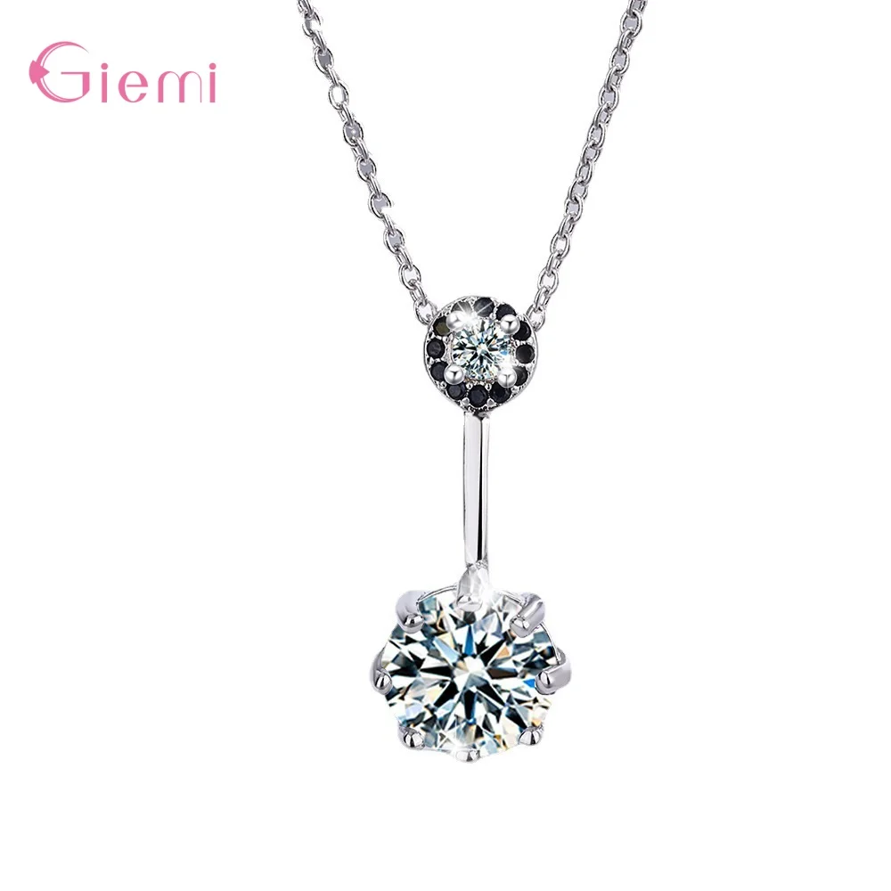 925 Sterling Silver Necklaces Pendants For Women Cubic Zirconia Round Simple Necklace Bridal Wedding Engagement Brincos
925 Sterling Silver Necklaces Pendants For Women Cubic Zirconia Round Simple Necklace Bridal Wedding Engagement Brincos