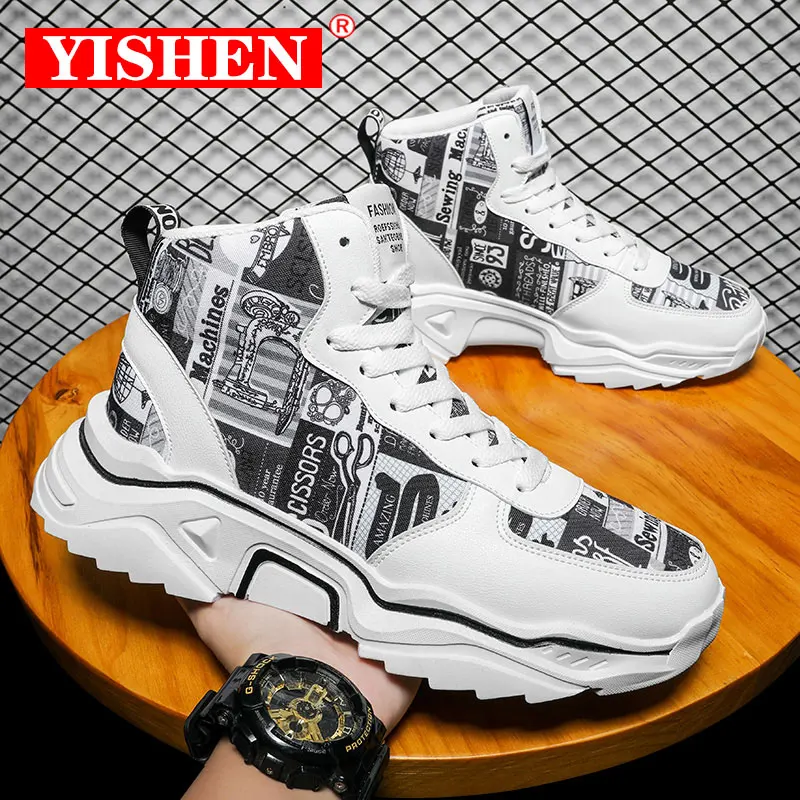 Кроссовки YISHEN мужские прогулочные, высокие, на платформе, со шнуровкой, повседневная обувь, для осени
Кроссовки YISHEN мужские прогулочные, высокие, на платформе, со шнуровкой, повседневная обувь, для осени