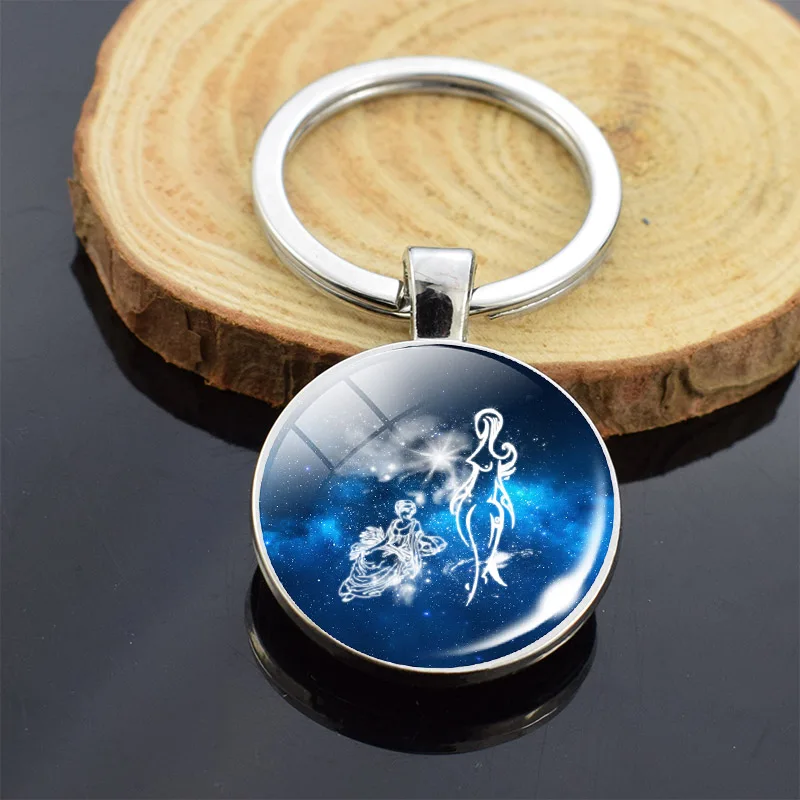 Zodiac Jewelry Double Side Glass Cabochon Pendant key ring 12 Constellations Keychain Scorpio Aries for Friends Birthday Gifts
Zodiac Jewelry Double Side Glass Cabochon Pendant key ring 12 Constellations Keychain Scorpio Aries for Friends Birthday Gifts