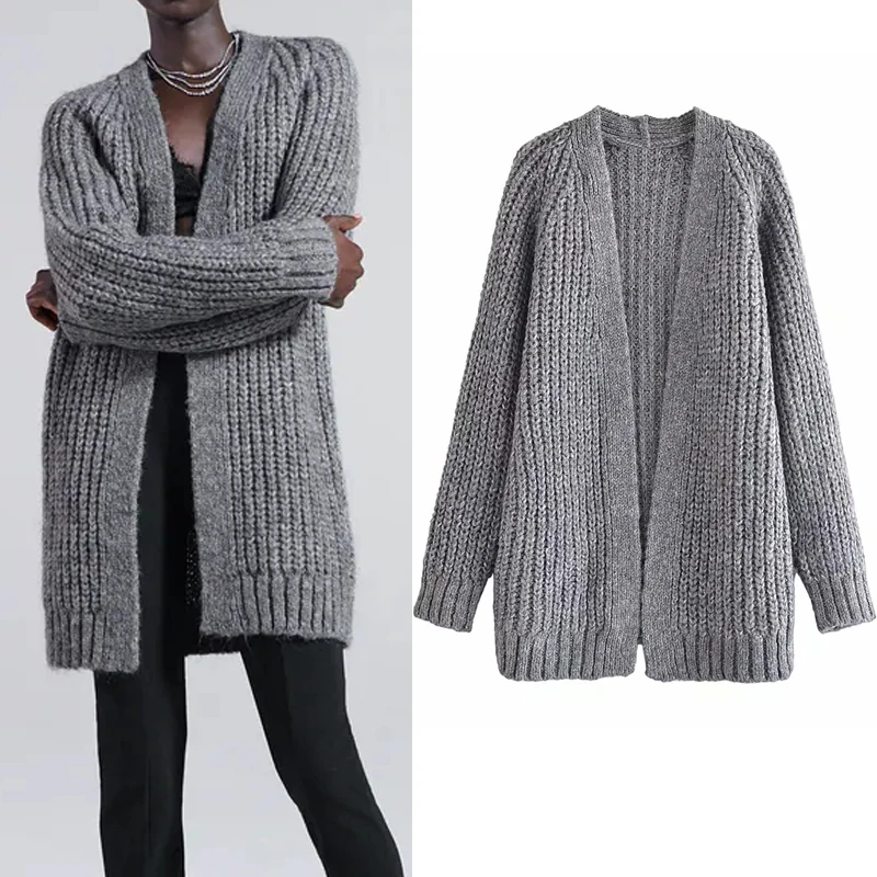 Za Grey Long Cardigan Woman Knitted Sweater Oversize Cardigan Women 2021 Long Sleeve Top Female Coat Winter Autumn Jacket
Za Grey Long Cardigan Woman Knitted Sweater Oversize Cardigan Women 2021 Long Sleeve Top Female Coat Winter Autumn Jacket
