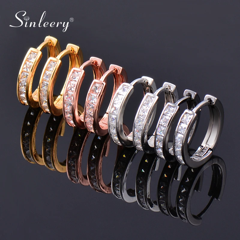 SINLEERY Classic Square Zircon Earrings For Women Men Gold Silver Color hoop earrings Fashion Jewelry 2021 New Arrival ES857 SSB
SINLEERY Classic Square Zircon Earrings For Women Men Gold Silver Color hoop earrings Fashion Jewelry 2021 New Arrival ES857 SSB