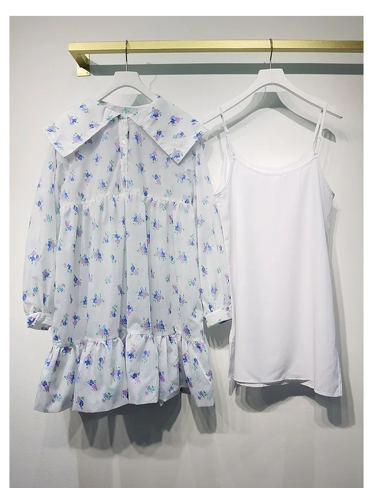 Elegant Ruffle Floral Dress for Women 2021 Spring New Sailor Collar Loose Comfortable All-Matching Short Dress Ladies Trendy
Elegant Ruffle Floral Dress for Women 2021 Spring New Sailor Collar Loose Comfortable All-Matching Short Dress Ladies Trendy