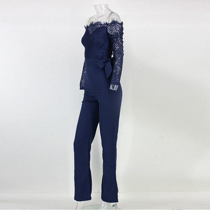 2021 Women Sexy Lace Floral Jumpsuit slim fit Long Sleeve Jumpsuit Fashion Slash Neck Lace Patchwork Long-sleeved Belt
2021 Women Sexy Lace Floral Jumpsuit slim fit Long Sleeve Jumpsuit Fashion Slash Neck Lace Patchwork Long-sleeved Belt