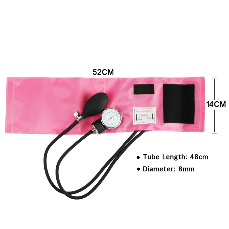 Pink Medical Blood Pressure Monitor BP Cuff Manometer Arm Aneroid Sphygmomanometer with Cute Dual Head Cardiology Stethoscope
Pink Medical Blood Pressure Monitor BP Cuff Manometer Arm Aneroid Sphygmomanometer with Cute Dual Head Cardiology Stethoscope