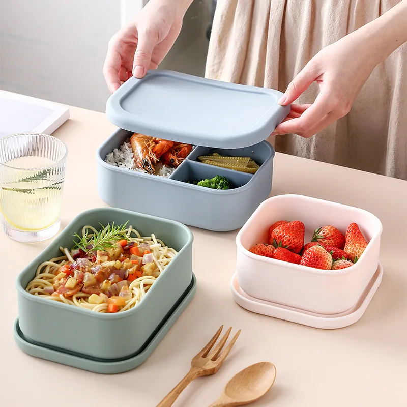 Silicone Bento Box,Bento Lunch Box for Kids and Adults,Microwave oven Lunch Containers with 3 Compartments
Silicone Bento Box,Bento Lunch Box for Kids and Adults,Microwave oven Lunch Containers with 3 Compartments