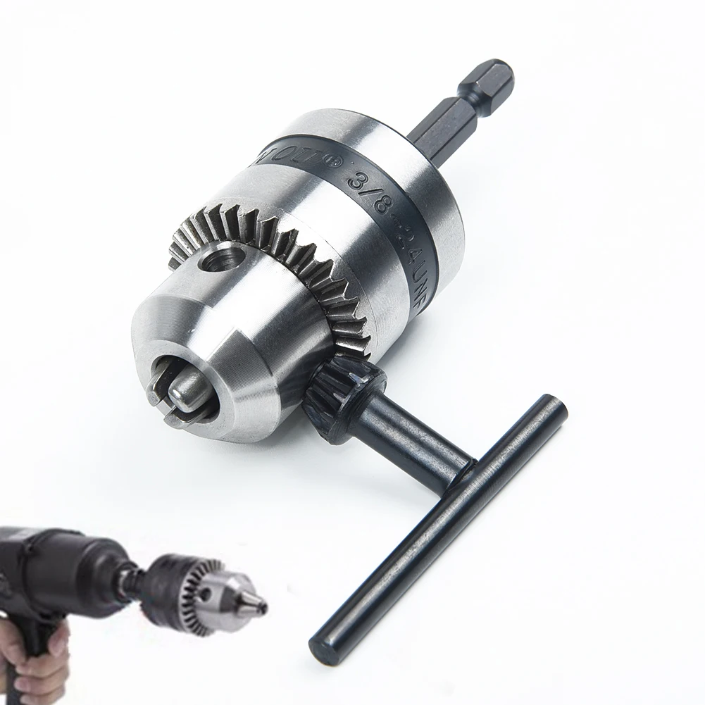 1pc Drill Chuck 3/8 Inch 1.5-10MM Keyless Steel Hex Adapter Connecting 24UNF Drill Chuck Clamp + 1/4 Inch Hex Shank Adapter
1pc Drill Chuck 3/8 Inch 1.5-10MM Keyless Steel Hex Adapter Connecting 24UNF Drill Chuck Clamp + 1/4 Inch Hex Shank Adapter