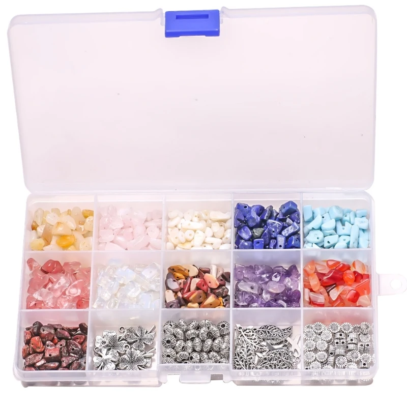 700 Pcs/Box Irregular Natural Stone Beads with Hole Gemstone Chips Beads for Necklace Bracelet Earrings Jewelry Making M0XF
700 Pcs/Box Irregular Natural Stone Beads with Hole Gemstone Chips Beads for Necklace Bracelet Earrings Jewelry Making M0XF