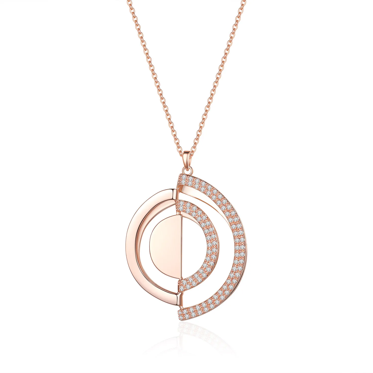 Women's Open Circle Cubic Zirconia Pendant Necklace Two Tone Further Crystal Jewelry Collection Women Gifts for Mother Daughter
Women's Open Circle Cubic Zirconia Pendant Necklace Two Tone Further Crystal Jewelry Collection Women Gifts for Mother Daughter