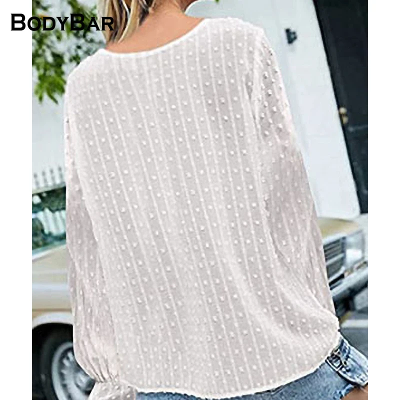 Spring Elegant Long-sleeved Shirt Ladies Office Blouse Solid Color V-neck Jacquard Shirt For Women New Large Size Fashion Blusa
Spring Elegant Long-sleeved Shirt Ladies Office Blouse Solid Color V-neck Jacquard Shirt For Women New Large Size Fashion Blusa