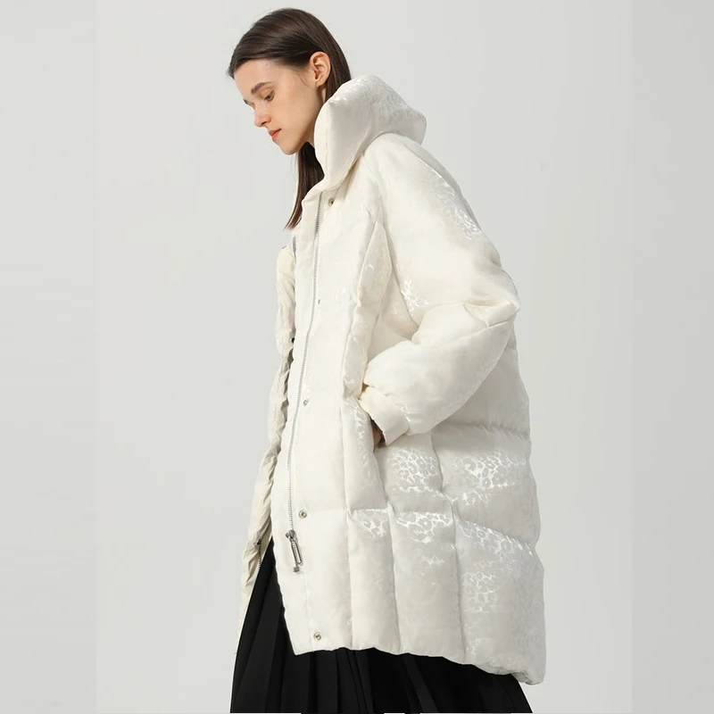 Women's Down Jacket Winter and autumn long 2021 New Leopard Print Duck Down Stand Collar Bread Clothes Waterproof Female Outwea
Women's Down Jacket Winter and autumn long 2021 New Leopard Print Duck Down Stand Collar Bread Clothes Waterproof Female Outwea
