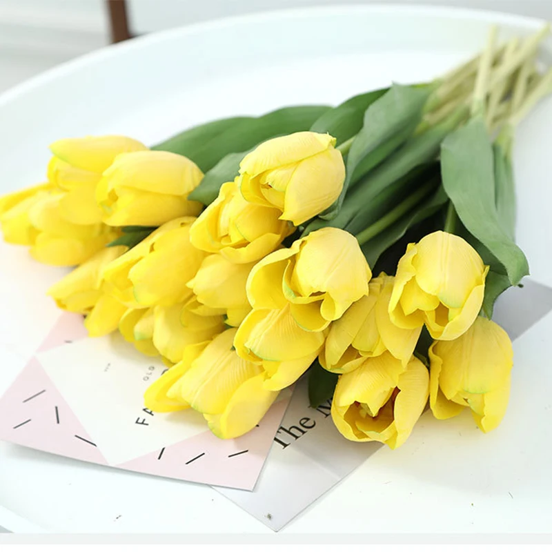 5PCS Tulip Artificial Flower Real Touch Artificial Bouquet Fake Flower for Wedding Decor Flowers Home Garen Decor pink white
5PCS Tulip Artificial Flower Real Touch Artificial Bouquet Fake Flower for Wedding Decor Flowers Home Garen Decor pink white