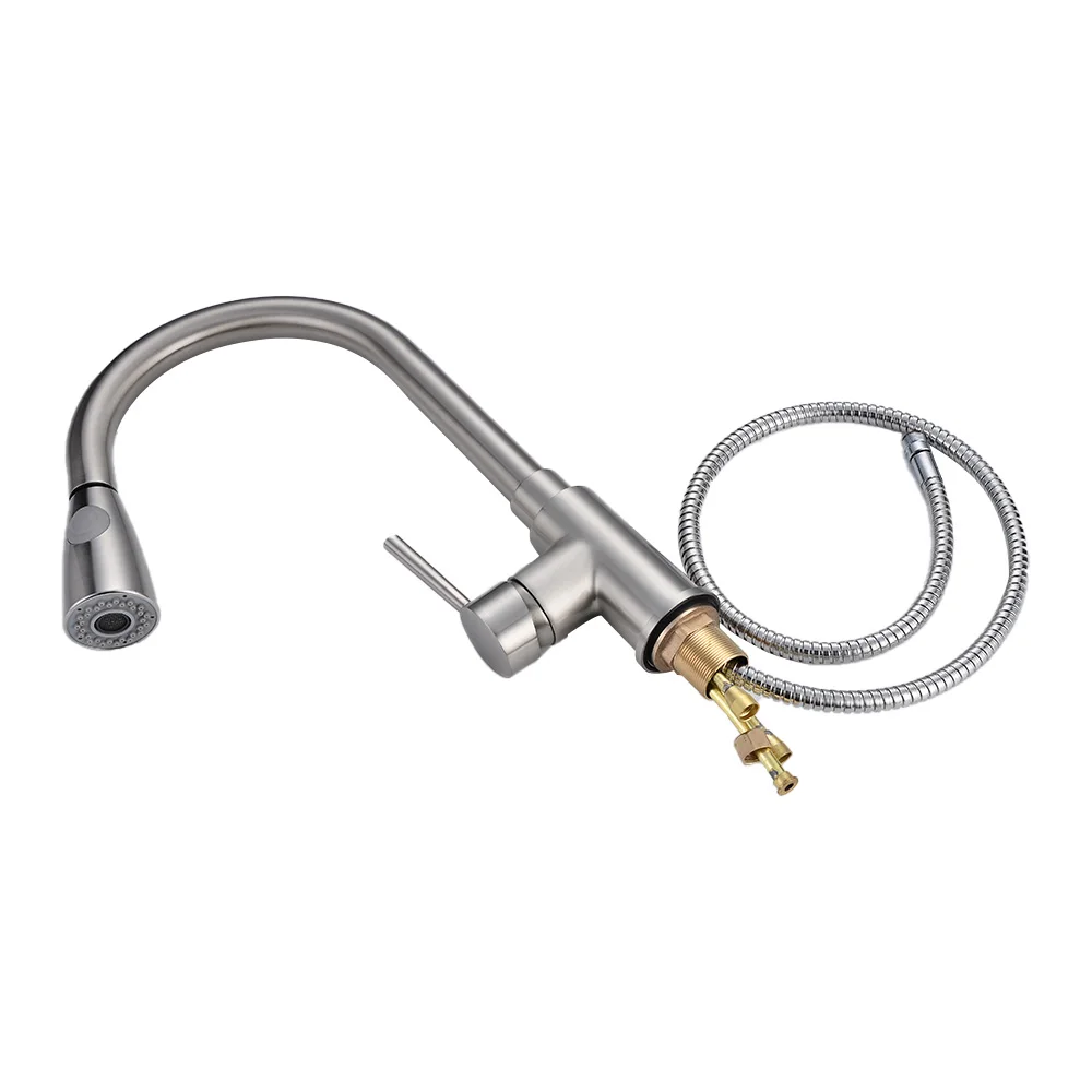 Modern Kitchen Sink Faucets High Arc Pull out 360° Rotate Faucets with Ceramics Valve Core 2 Water Outlet Modes
Modern Kitchen Sink Faucets High Arc Pull out 360° Rotate Faucets with Ceramics Valve Core 2 Water Outlet Modes