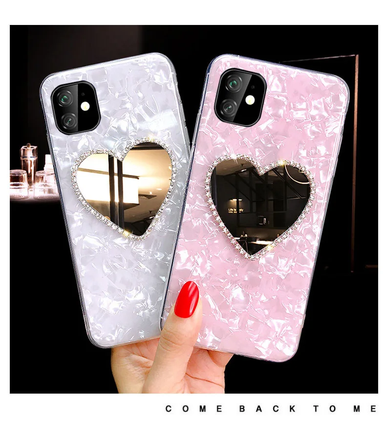 Fashion Cute Diamond Love Mirror Bling Shell Case Cover With Crystal Chain For iPhone 12 Mini XS 11 Pro MAX XR X 7 8 6S Plus SE
Fashion Cute Diamond Love Mirror Bling Shell Case Cover With Crystal Chain For iPhone 12 Mini XS 11 Pro MAX XR X 7 8 6S Plus SE