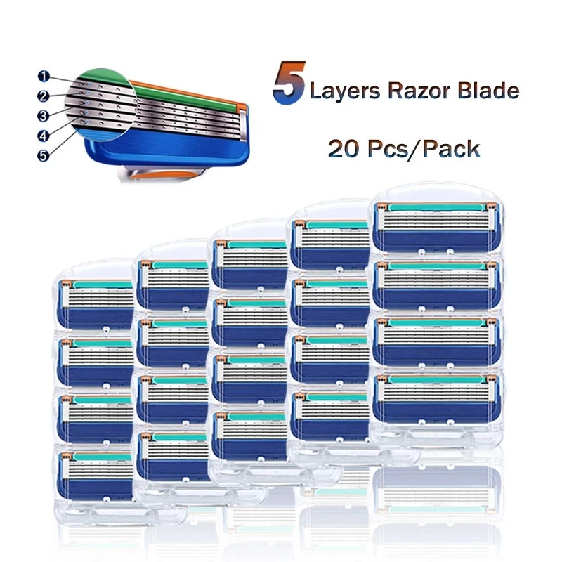 20Pcs/pack Men Razor Blades Shaving Cassettes Facial Care Men Shaving Blades Compatible
20Pcs/pack Men Razor Blades Shaving Cassettes Facial Care Men Shaving Blades Compatible