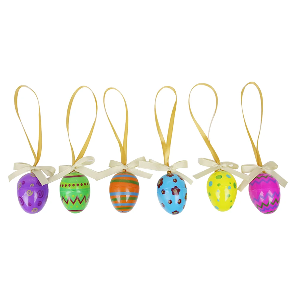 

6pcs Easter DIY Hand-painted Eggs Kindergarten Coloring Toy Gifts Simulation Egg Chicken Party Favor Happy Easter Party Decor