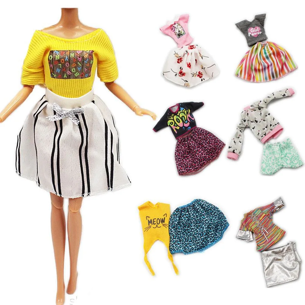 1Set Fashion Multicolor Outfit Dress Shirt Denim Printed Skirt Daily Casual Wear Accessories Clothes for 30cm Doll Kids Gift Toy
1Set Fashion Multicolor Outfit Dress Shirt Denim Printed Skirt Daily Casual Wear Accessories Clothes for 30cm Doll Kids Gift Toy