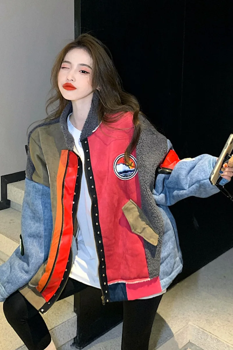 Lamb Wool Fur Coat Autumn and Winter Baseball Uniform Jacket Workwear Thickened New Tops for Women
Lamb Wool Fur Coat Autumn and Winter Baseball Uniform Jacket Workwear Thickened New Tops for Women