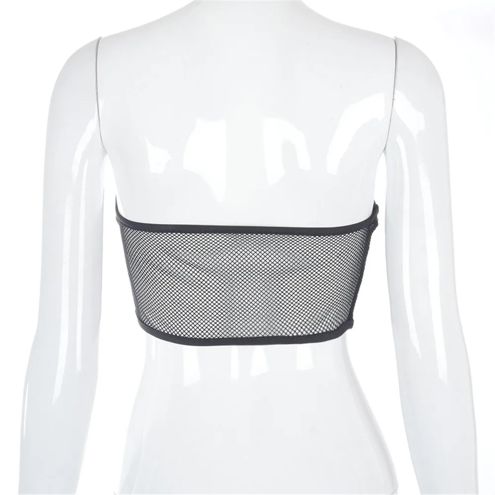 Y2K Black Mesh Corset Tube Top E-Girl Summer Sexy Club Slim Crop Tops Women Indie Aesthetic Zipper See Through Outfits 2021
Y2K Black Mesh Corset Tube Top E-Girl Summer Sexy Club Slim Crop Tops Women Indie Aesthetic Zipper See Through Outfits 2021