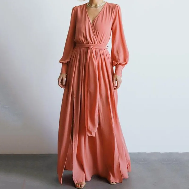 Fashion Elegant Solid Female A-line Dress Pleated Party Vestidos 2021 Vintage V-neck Slim High Waist Women Long Dress
Fashion Elegant Solid Female A-line Dress Pleated Party Vestidos 2021 Vintage V-neck Slim High Waist Women Long Dress