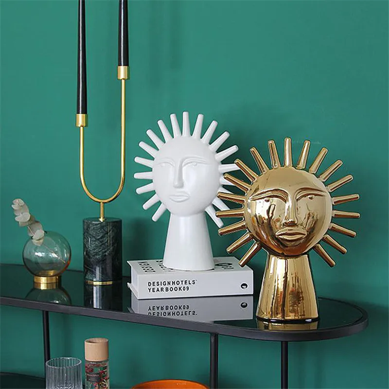Bao Guang Ta Nordic Ceramic Sun Face Portrait Statue Creative Living Room Home Decor Sculpture Abstract Art Crafts A2775
Bao Guang Ta Nordic Ceramic Sun Face Portrait Statue Creative Living Room Home Decor Sculpture Abstract Art Crafts A2775