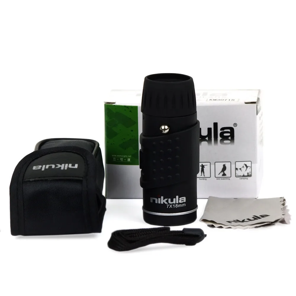 Nikula 7X18 Outdoor Hunting Monocular Telescope MINI Black Optical Hd wide-angle High Power Low Light Level Night Vision
Nikula 7X18 Outdoor Hunting Monocular Telescope MINI Black Optical Hd wide-angle High Power Low Light Level Night Vision