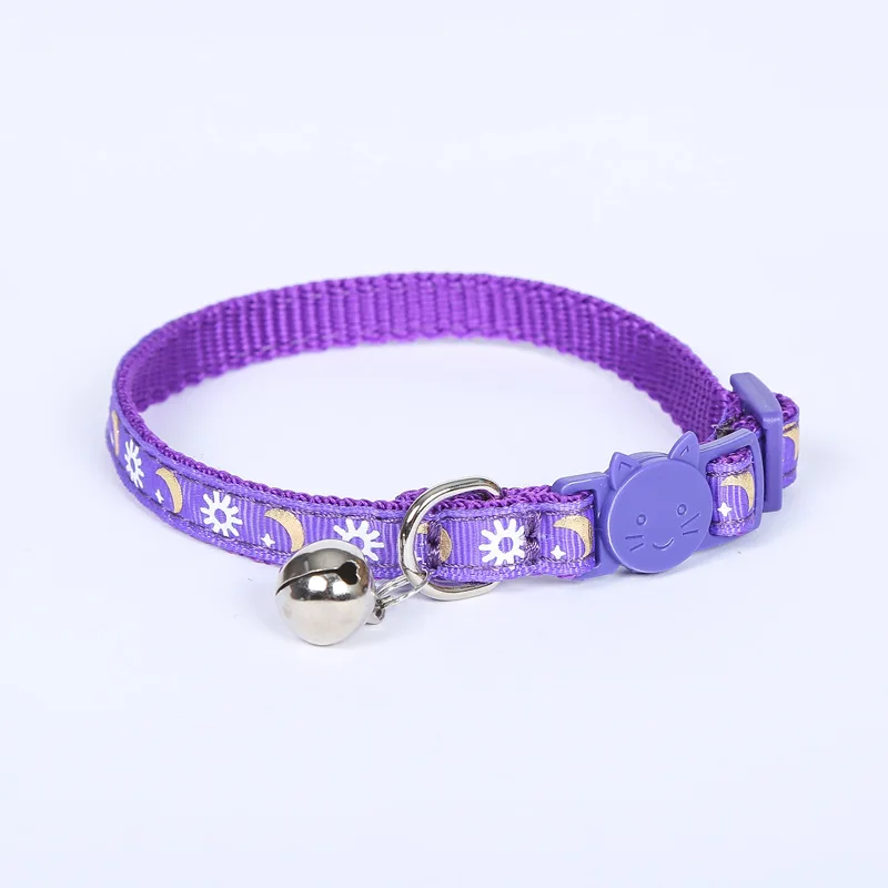 Pet Collar Collar Gilded Moon Printed Webbing Cat Collar Safety Buckle Bell Cat Strap Accessories for Cats Goods Dog Products
Pet Collar Collar Gilded Moon Printed Webbing Cat Collar Safety Buckle Bell Cat Strap Accessories for Cats Goods Dog Products