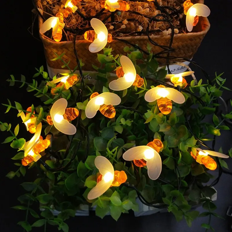 1.5/3m Bee Shaped LED String Light Battery Operated Christmas Garlands Fairy Lights For Room Holiday Party Garden Decoration
1.5/3m Bee Shaped LED String Light Battery Operated Christmas Garlands Fairy Lights For Room Holiday Party Garden Decoration