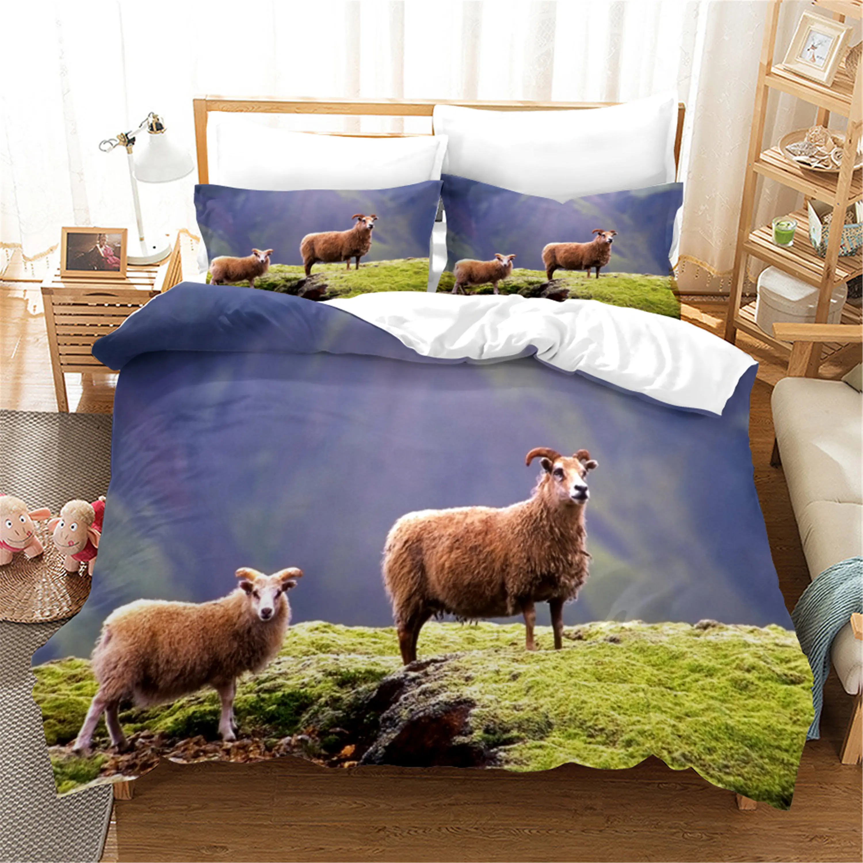 2/3 Piece Bedding Set Printed Sheep Brushed Quilt/quilt Cover Bedding And Pillowcase Bedding Home Textiles
2/3 Piece Bedding Set Printed Sheep Brushed Quilt/quilt Cover Bedding And Pillowcase Bedding Home Textiles