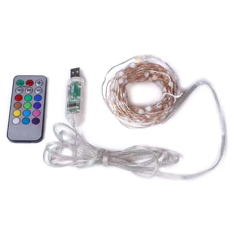 Copper Wire Lights Remote Control USB RGB Light String for Christmas Tree Decor 203B
Copper Wire Lights Remote Control USB RGB Light String for Christmas Tree Decor 203B