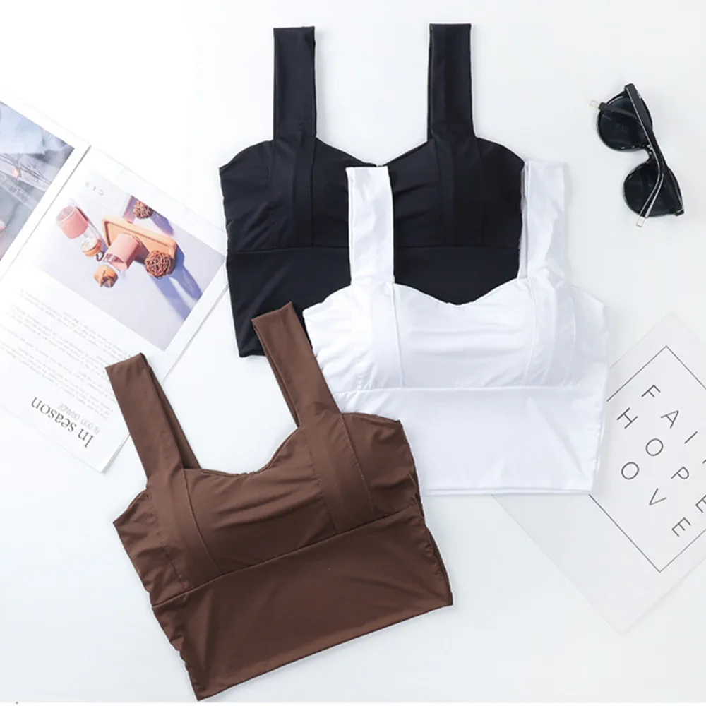 Solid Push Up Sports Bra for Women Gym Padded Yoga Tank Wide Strap Sport Top Fitness Women Solid Yoga Bras Crop Top Seamless New
Solid Push Up Sports Bra for Women Gym Padded Yoga Tank Wide Strap Sport Top Fitness Women Solid Yoga Bras Crop Top Seamless New