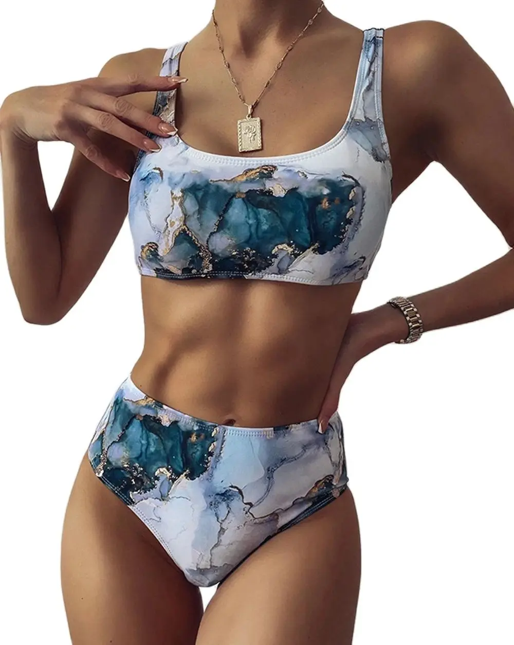 2021 New Print Sport Bandeau Push up Bikinis Sexy Marble Women Swimsuit High Waist Swimwear Women bathing suit Beach wear
2021 New Print Sport Bandeau Push up Bikinis Sexy Marble Women Swimsuit High Waist Swimwear Women bathing suit Beach wear