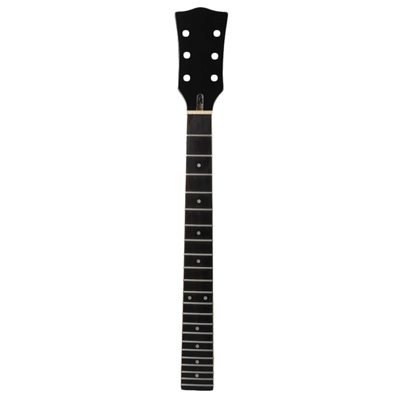 

22 лада клен палисандровый гриф гитары шеи с белой точкой связывания гитары шеи для Lp сменный фиксатор для электрогитары Черный