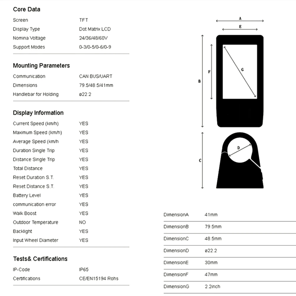 Electric Bicycle Color LCD Display 500C Stopwatch for Bafang Mid Drive Motor Upgrade Replace Display
Electric Bicycle Color LCD Display 500C Stopwatch for Bafang Mid Drive Motor Upgrade Replace Display