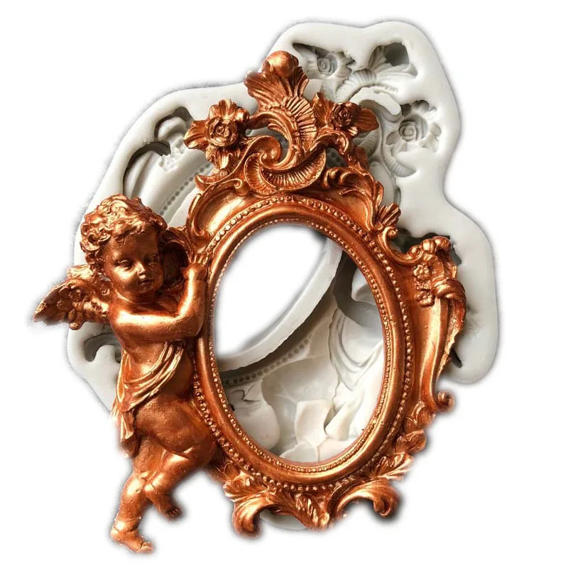 Форма для фоторамки в виде ангела в стиле ретро, силиконовая форма, гипсовая глина «сделай сам», форма для украшения стен из конфет, шоколада... 
Форма для фоторамки в виде ангела в стиле ретро, силиконовая форма, гипсовая глина «сделай сам», форма для украшения стен из конфет, шоколада...